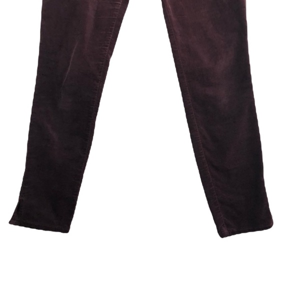 Rag & Bone Velvet Wine Purple High Rise 10 Inch Capri 28 - Picture 9 of 10